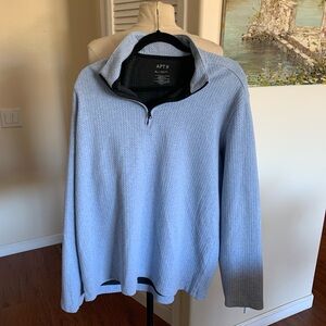 Apt. 9 Men's Sky Blue Zip neck sweatshirt, excellent condition